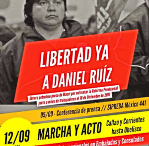 Frente a la falta de respuestas del Tribunal Oral Número 3 , Daniel Ruiz inicia una huelga de hambre