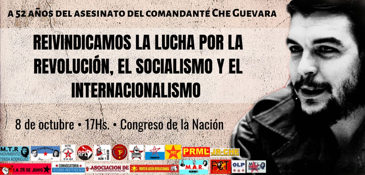 A 52 años del asesinato del Che, acto por la unidad de lxs revolucionarixs