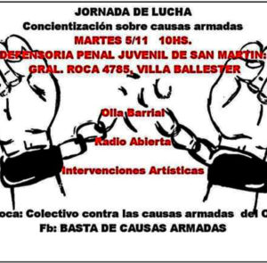 JORNADA CONTRA LAS CAUSAS ARMADAS EN VILLA BALLESTER, PARTIDO DE SAN MARTÍN