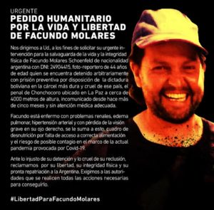 Facundo Molares, prisionero de la dictadura boliviana