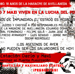 ¡Este viernes 26 Tod@S al Puente Pueyrredón!