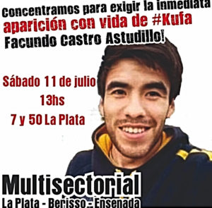 Concentración por la aparición con vida de Facundo Astudillo Castro