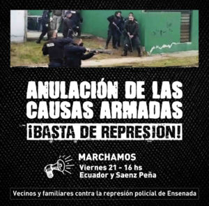 Marcha contra la represión policial en Ensenada