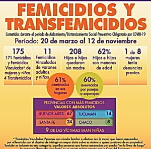 Pandemia de género: 175 femicidios