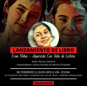 Lanzamiento del Libro  “Eran niñas- Aparición con vida de Lichita”