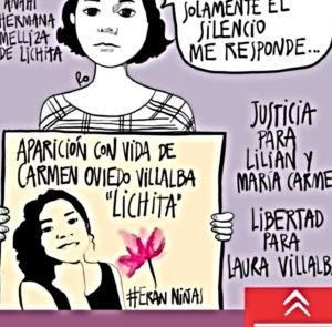 Aparición con vida de Lichita, justicia por Lilian y María porque Eran Niñas