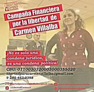 Sumate a la campaña financiera por la libertad de Carmen Villalba