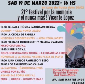 Festival por la Memoria en Vicente López