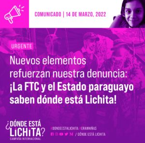 La FTC y el estado paraguayo saben dónde está Lichita