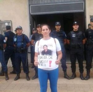 Corrientes: conferencia de prensa sobre el crimen policial de Nino Largueri