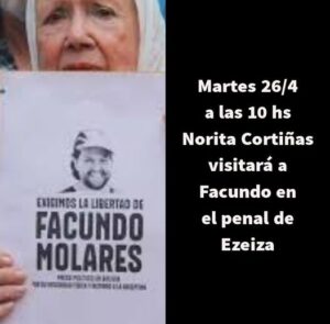 Nora Cortiñas reclama la libertad de Facundo y su No extradición a Colombia