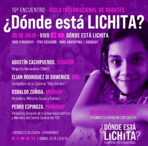 16° Encuentro: Ciclo Internacional de Debates ¿Dónde está Lichita?