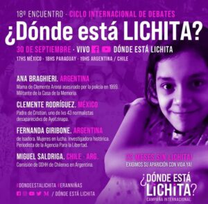 18° Encuentro: Ciclo Internacional de Debates ¿Dónde está Lichita?