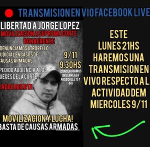 La Plata: Movilización por la libertad de Jorge López