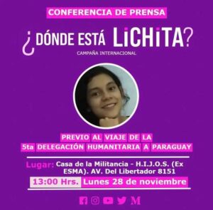   Conferencia de Prensa en la Esma/ Por La Aparición Con Vida de Lichita/ 5° Delegación Humanitaria a Paraguay