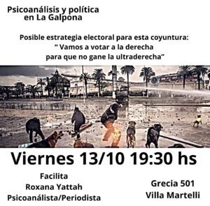 Noche de política y psicoanálisis en La Galpona