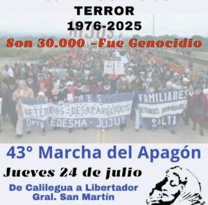 MARCHA CONTRA LOS APAGONES DEL TERROR DE AYER Y HOY