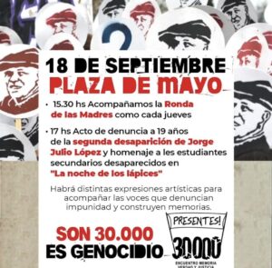 A 19 AÑOS DE SU SEGUNDA DESAPARICIÓN ¿DÓNDE ESTÁ JORGE JULIO LÓPEZ?