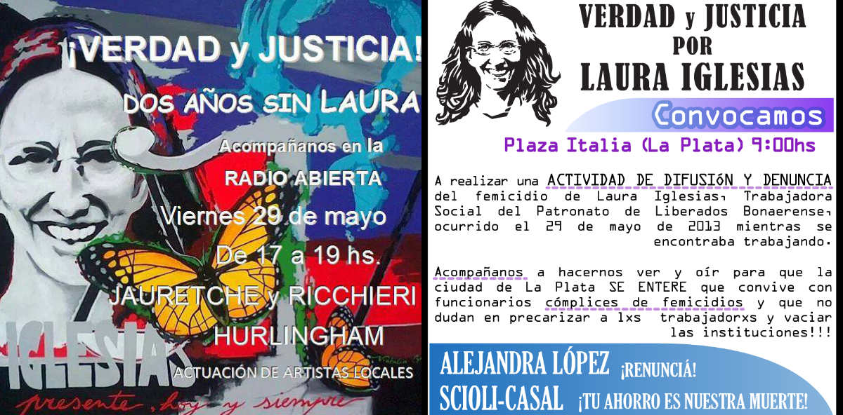 Actividades a dos años del femicidio de Laura Iglesias