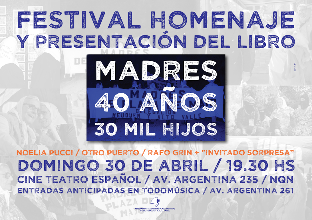 La Asociación Madres de Plaza de Mayo, filial Neuquén y Alto Valle, cumple 40 años de lucha