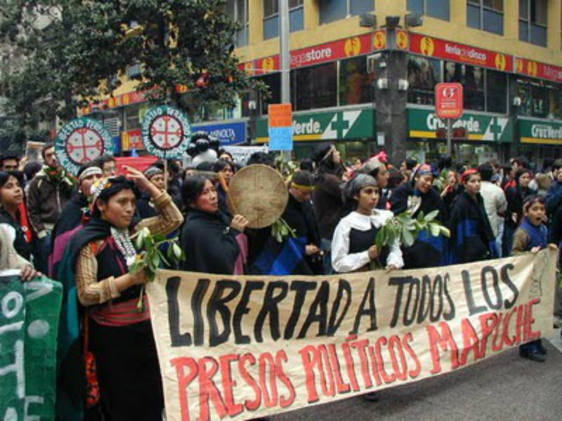 Huelga solidaria con los presos políticos mapuches