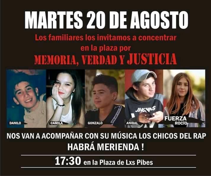 A tres meses de la Masacre, concentración por Justicia en La Plaza de Los Pibes