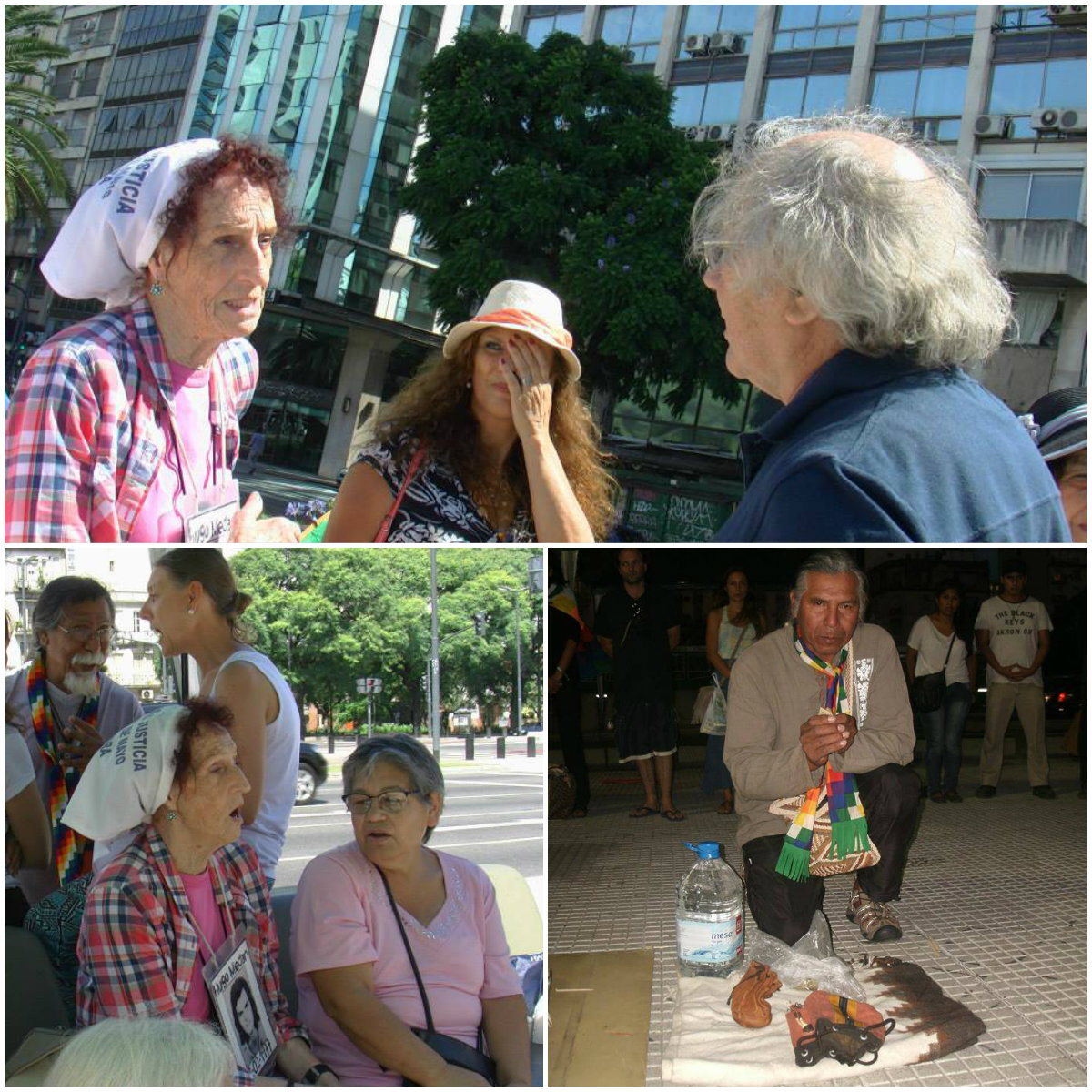 Tercer día de acampe Qom en Buenos Aires