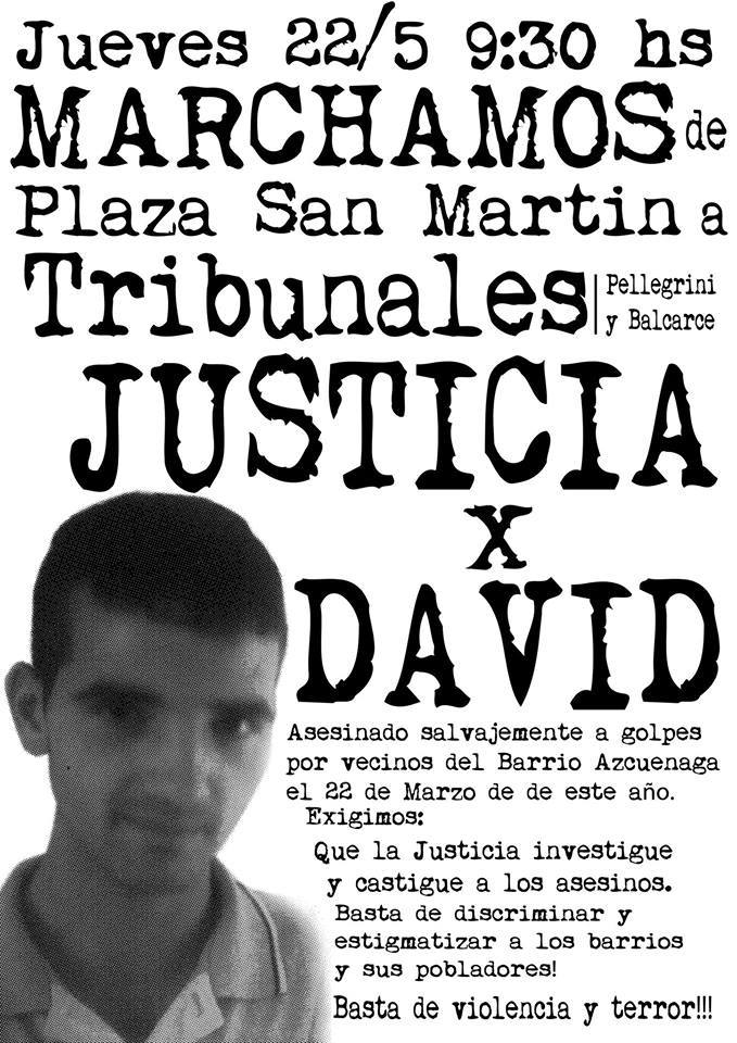 Rosario: Justicia para David