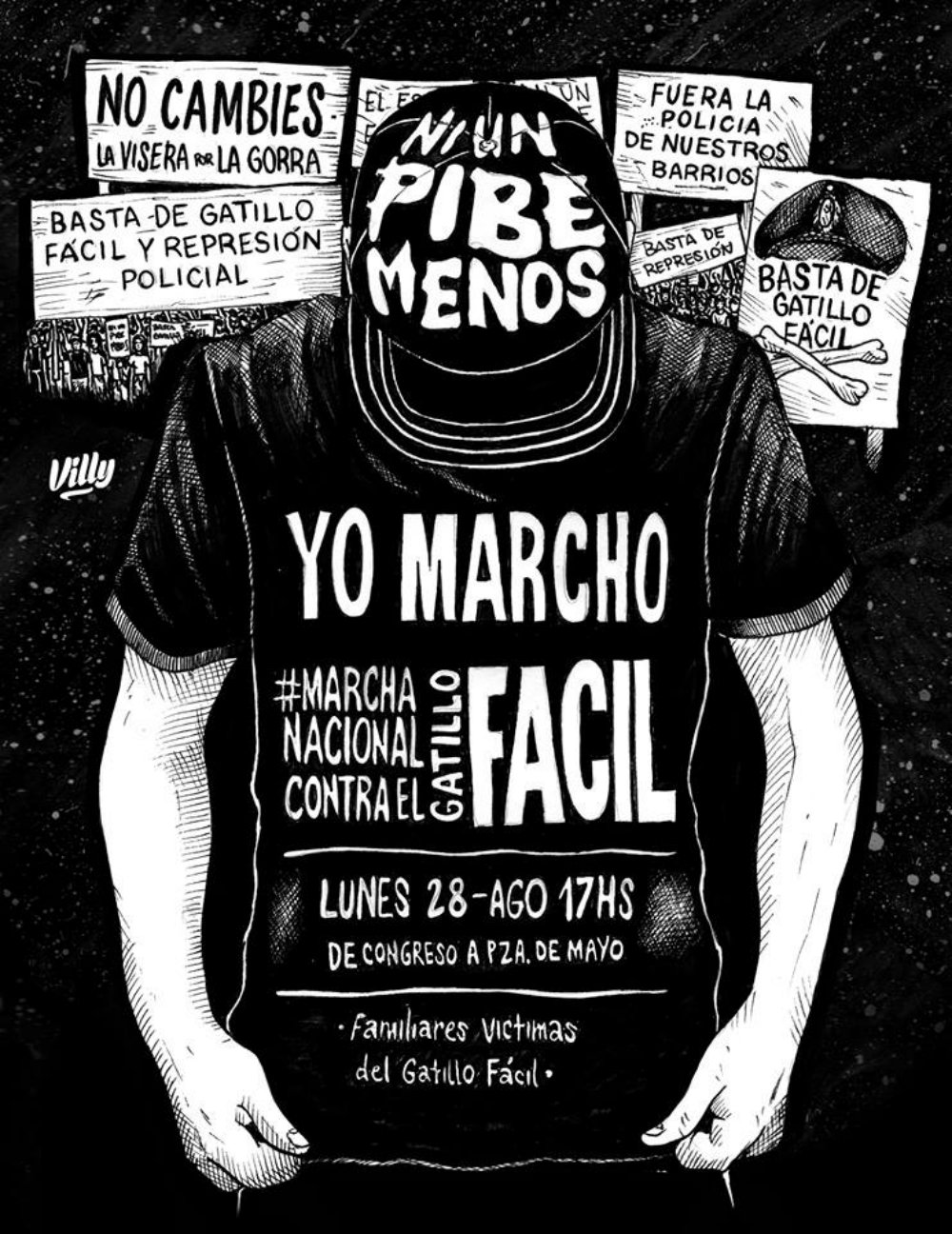 Hoy- 17hs - 3° Marcha Nacional contra el Gatillo Fácil - desde Congreso a Plaza de Mayo 