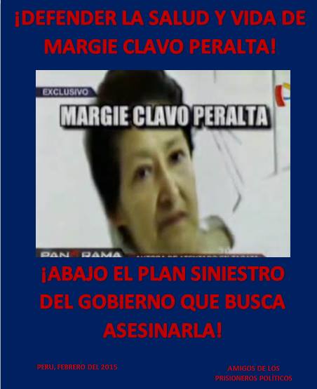 ¡Solidaridad con la compañera Margie Clavo Peralta!