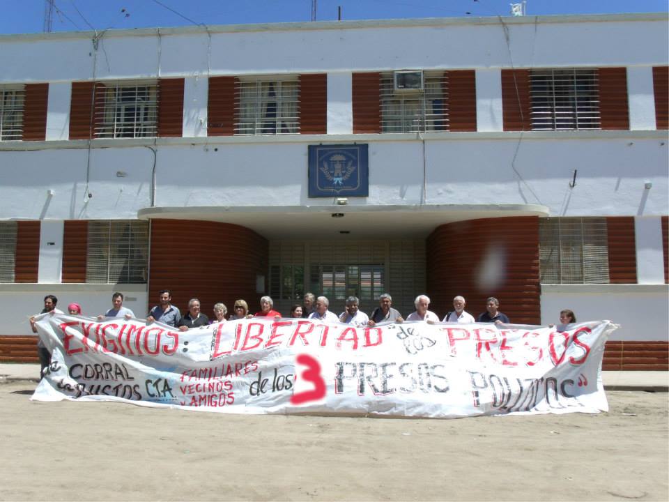 Acto por la libertad de los presos políticos de Corral de Bustos